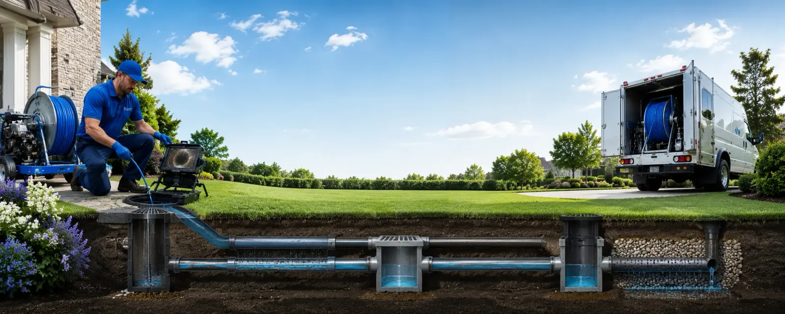Outdoor drain cleaning information for West Greenwich, RI